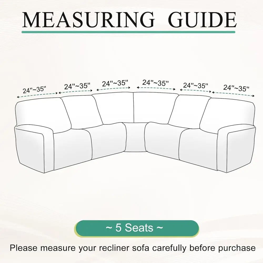 غطاء أريكة مقطعي قابل للغسل بـ 5 مقاعد، غطاء أريكة قابل للتمدد على شكل حرف L للكرسي، غطاء كريمي صديق للكلاب #3