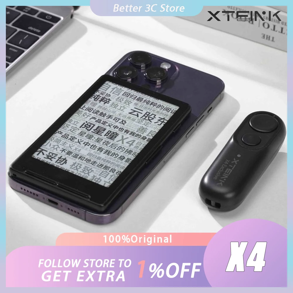 XTEINK X4 lector de libros electrónicos pantalla de tinta 4,3 pulgadas 220ppi lectores de libros electrónicos portátiles ligeros magnéticos ultrafinos 650mAh 32GB regalos
