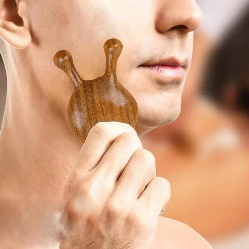 Scraping Massage Comb Wooden Massage Comb Sandalwood Natural Scalp Massager Facial Hair Comb Manual Massage Tool For Eye Face &