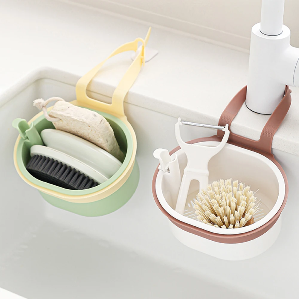 

Корзина для фильтра для кухонной раковины, подвесная корзина для фильтра для отработанной воды, сушилка для фруктов и овощей, держатель для губки, корзина для хранения