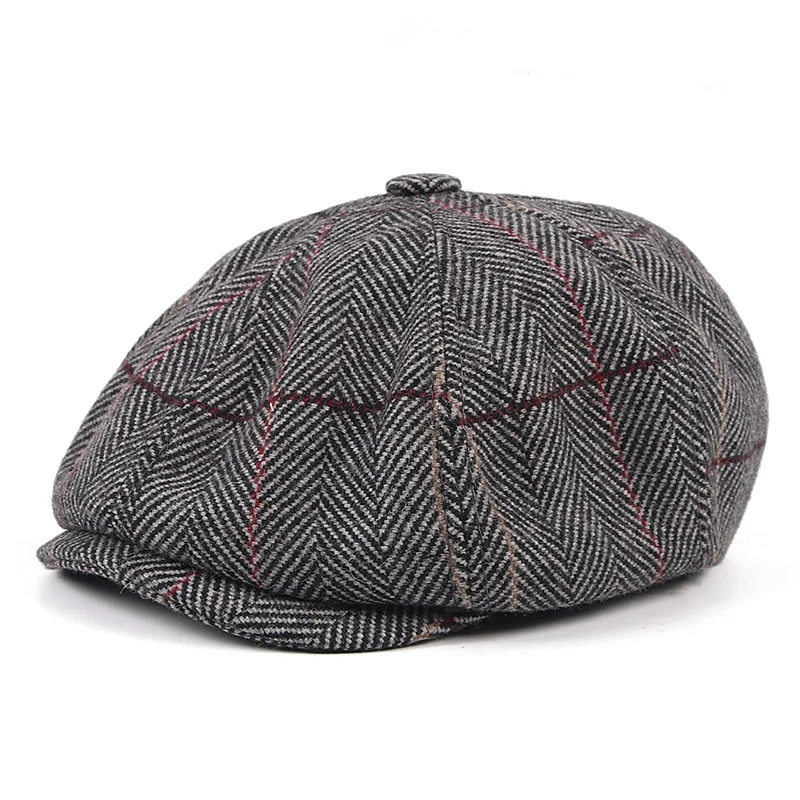 Classic Beret Homme Caps for Men Autumn 2024 Spring Casual Boina Peaky Blinders Striped Dad Newsboy Octagonal Flat Cap Dad