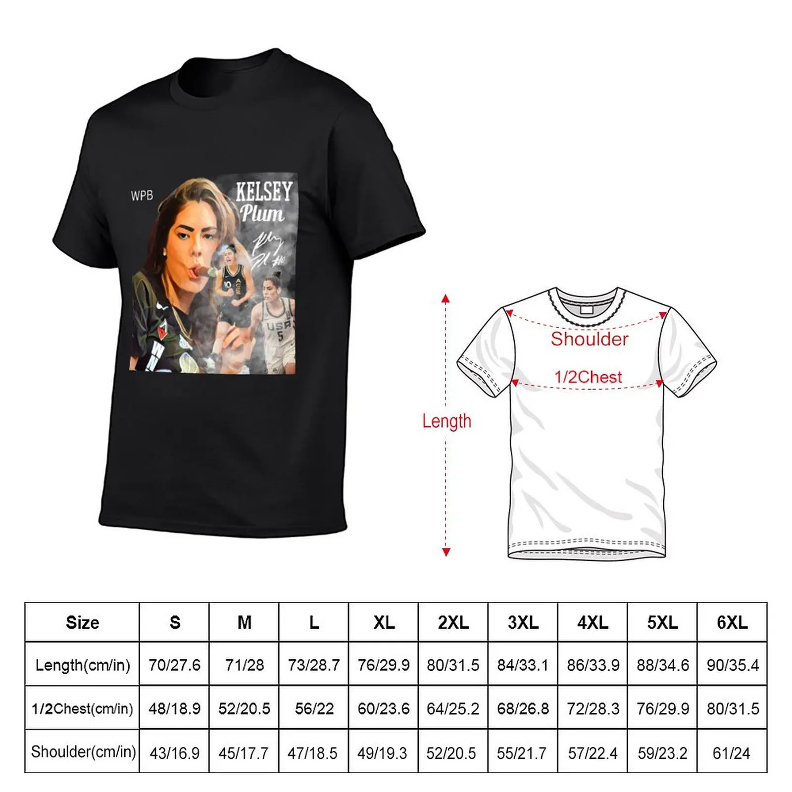 Smoking Kelsey Plum T-Shirt vintage plus sizes clothing for men