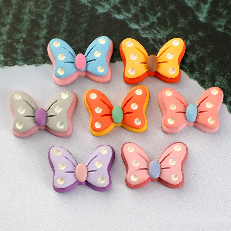 2024 Most Popular Wave Point Bow Resin Accessories Children's Handmade DIY Material Package Phone Case Head Rope Hair Accessorie