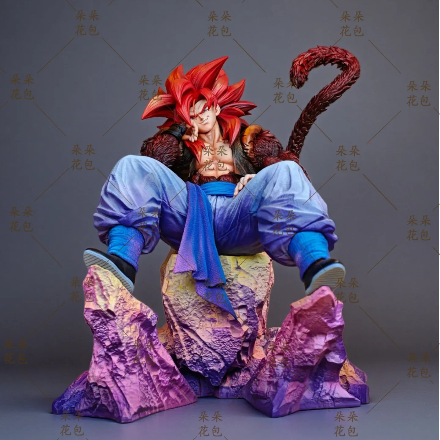 

Dragon Ball Super Saiyan 4 Gogeta GK Statue Sitting Pose Anime Action Figure Desktop Decor Collectible Toy Gift For Anime Fans