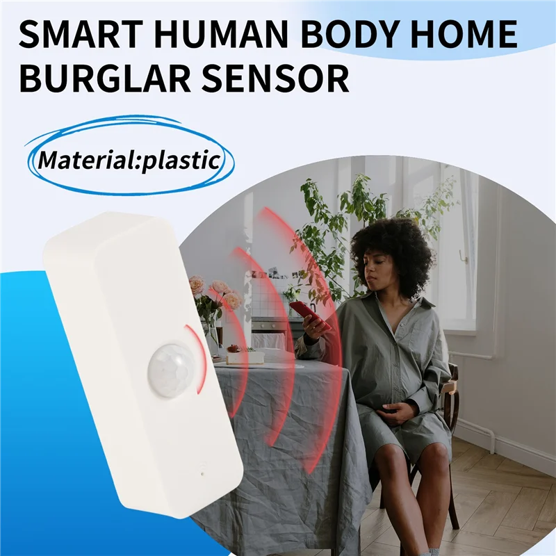 3CGRO-Tuya Zigbee Smart PIR Sensor Human Body Infrared Motion Detector Home Security Scene Linkage Automation Battery Power