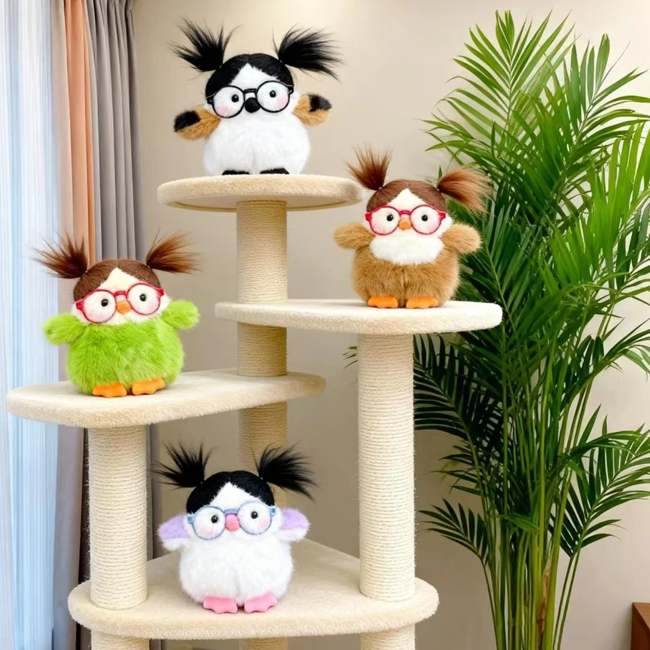 

Cute Fluffy Chick Sparrow Plush Toy, Adorable Pocket-Sized Novelty Doll, Soft and Cuddly Figurine, Creative Desk Decoration