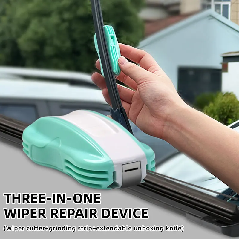 

Инструмент для ремонта автомобильных дворников «три в одном», шлифовальная лента для стеклоочистителей, выдвижной нож для открытия коробки, инструмент для ремонта стеклоочистителей