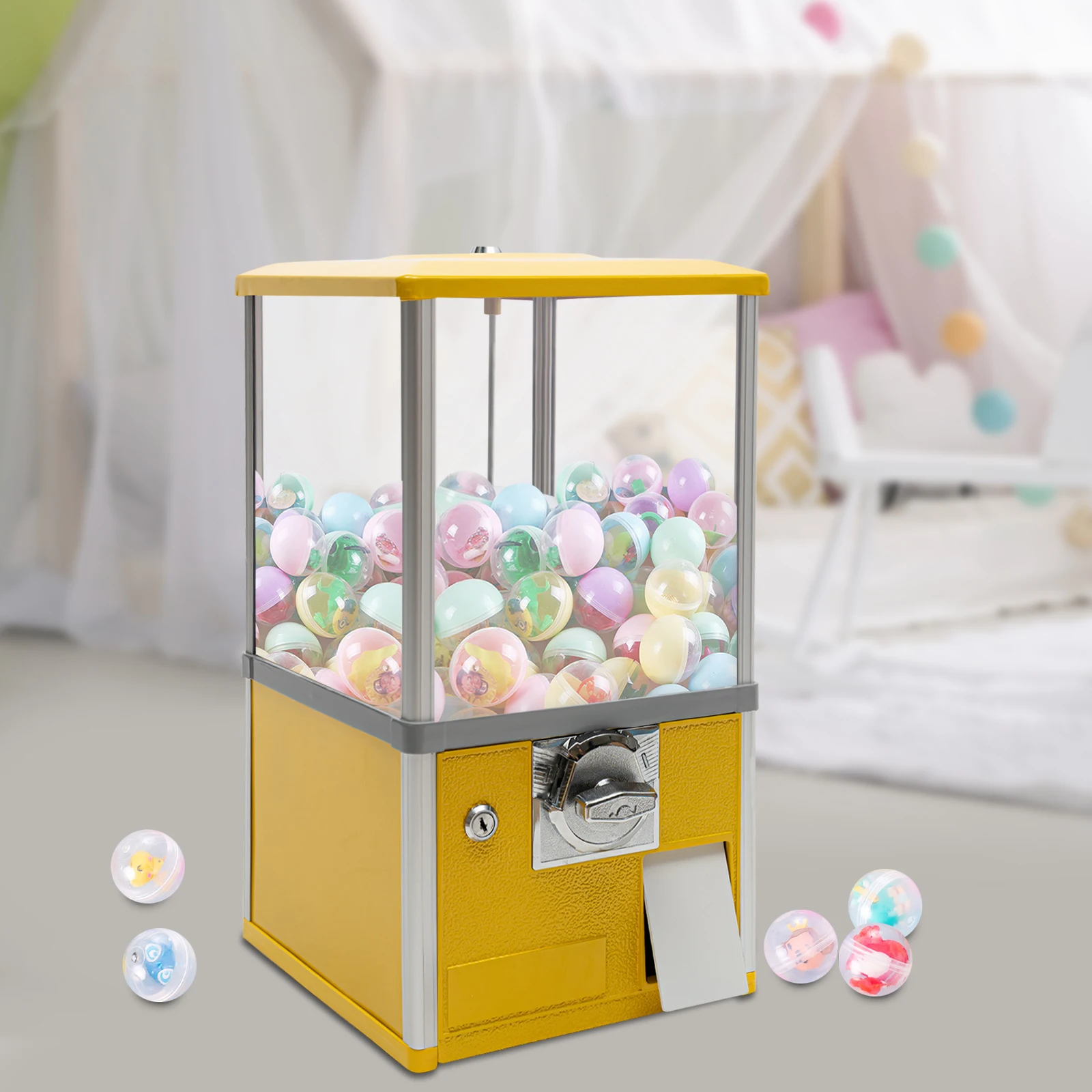 

Bulk Vending Machine for 4.5-5cm Toys Capsule Candy Gumball Machine 25 Cent Coin