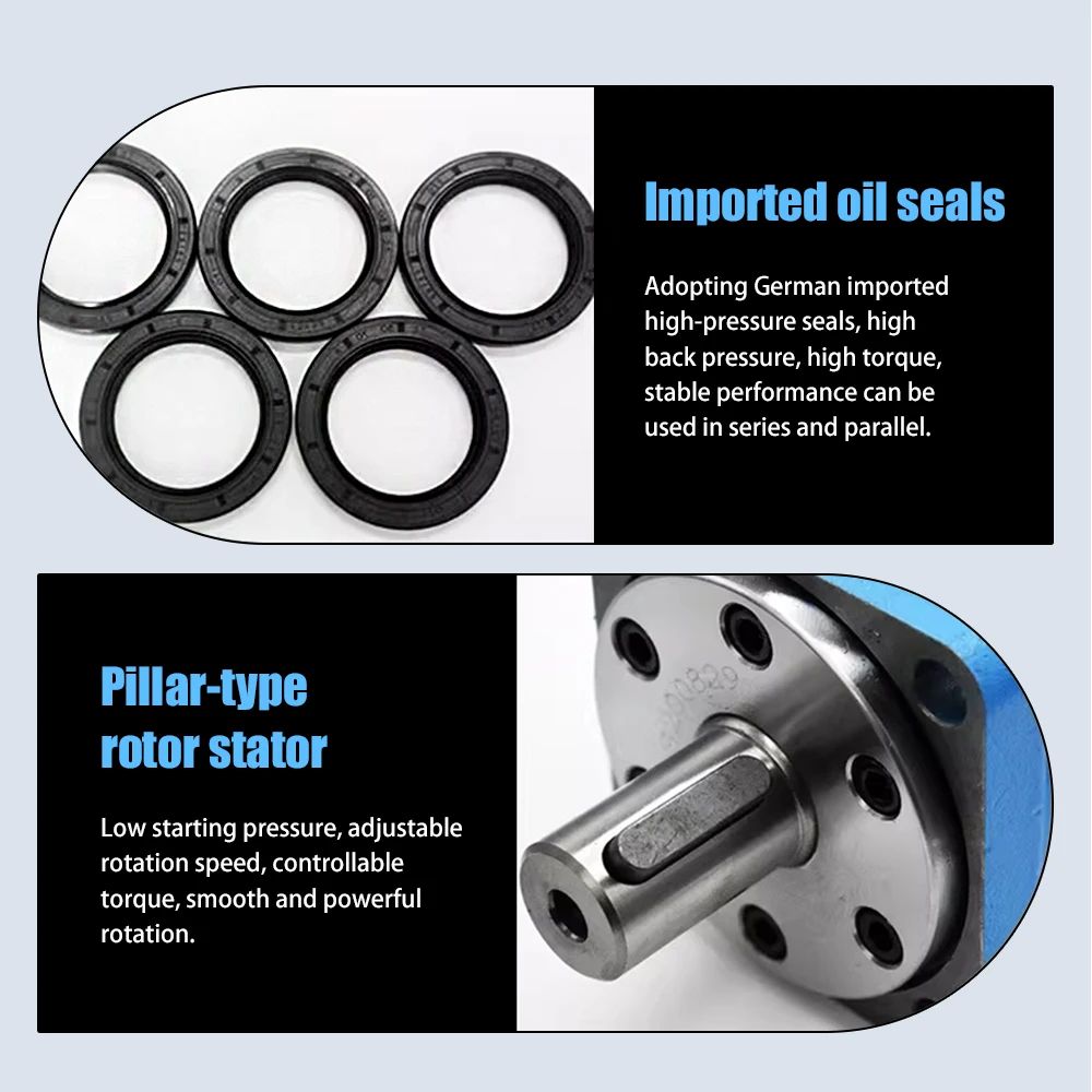 มอเตอร์ไฮดรอลิก BMR - มอเตอร์ไฮดรอลิกแบบออร์บิทัล BMR 50/160/200 มอเตอร์ไฮดรอลิกประสิทธิภาพสูงสำหรับงานหนักและอุปกรณ์ก่อสร้าง