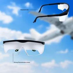 Sunglasses View Limiting Goggles Anti Fog Scratch Dustproof Shading for Pilot IFR Instrument Training with Adjustable Temples