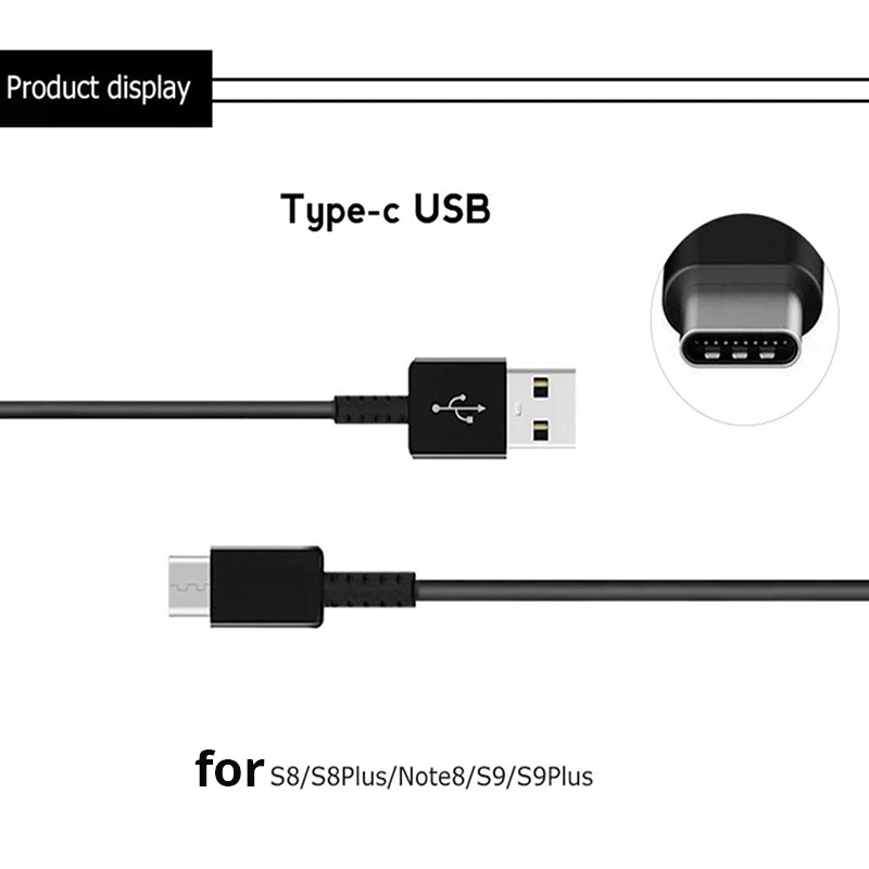 TYPE C Cable 1.2M 2M Fast Charger Data Line For Samsung Galaxy S8 S9 S10 S21 Ultra Note 8 9 10 A54 A53 5G A71 A52 A21S