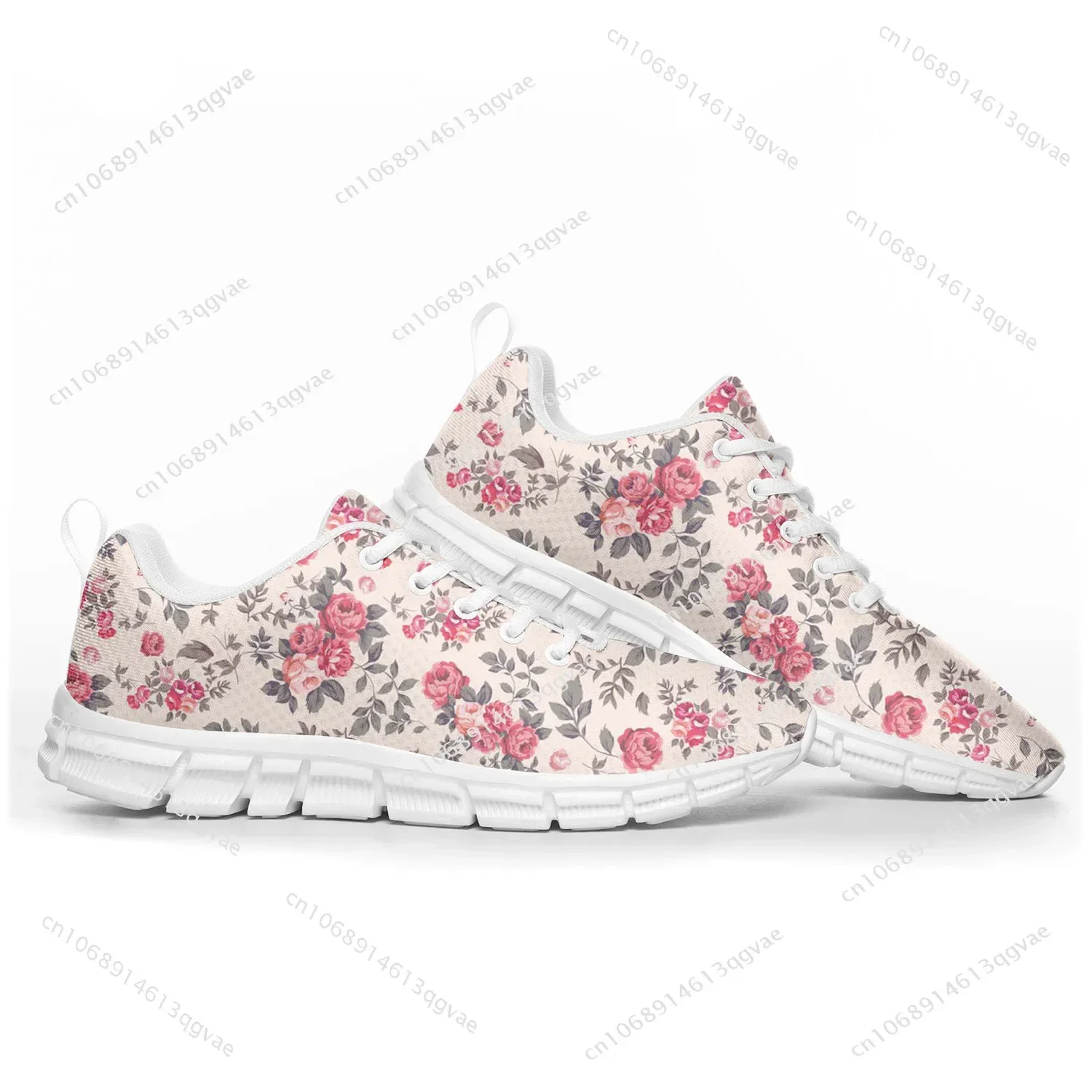 Rose Pattern Sports Shoes Mens Womens Teenager Kids Children Customized Sneakers Casual Tailor-Made Shoe High Quality Couple
