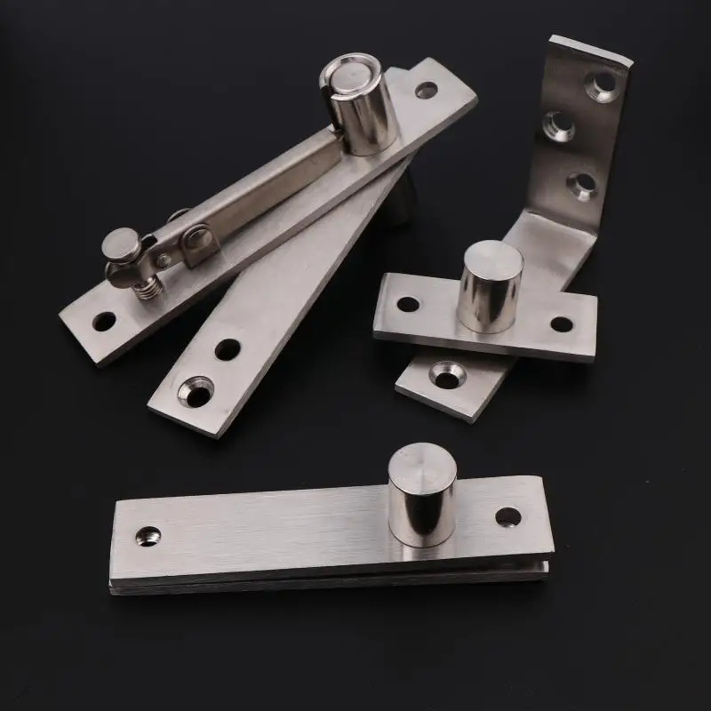 2 peças pivô de aço inoxidável resistente eixo giratório de 360 graus eixo de dobradiça de porta de madeira eixo de porta eixo oculto