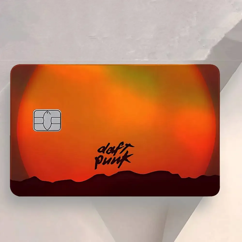 A-Around T-The W-World Daft Punk 4Pcs/Set Holographic Laser Credit Card Sticker Iridescent Waterproo Fits All Standard Bank Card