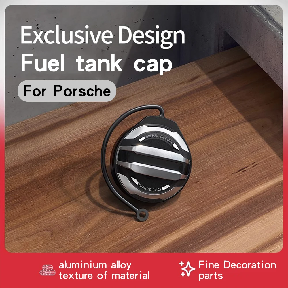 For Porsche Fuel Tank Cap Macan Cayenne Panamera 911/718 Aluminum Alloy Fuel Tank Cap Filler