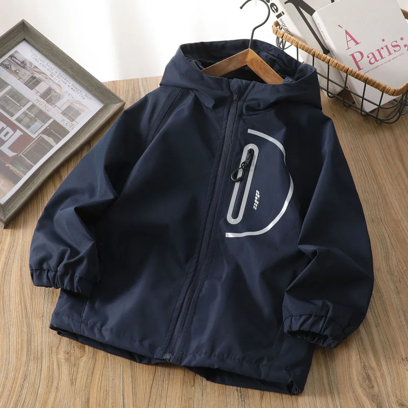 IYEAL Boys And Girls Hooded Windproof Jacket Children's Jacket 2025 Autumn New Warm Fleece Thick Jacket