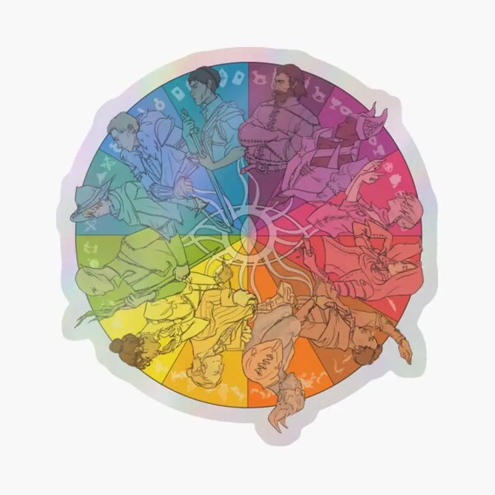 

The Inner Circle Holographic Sticker for Laptop Decor Bedroom Car Cute Cartoon Art Fashionable Public Suitcase