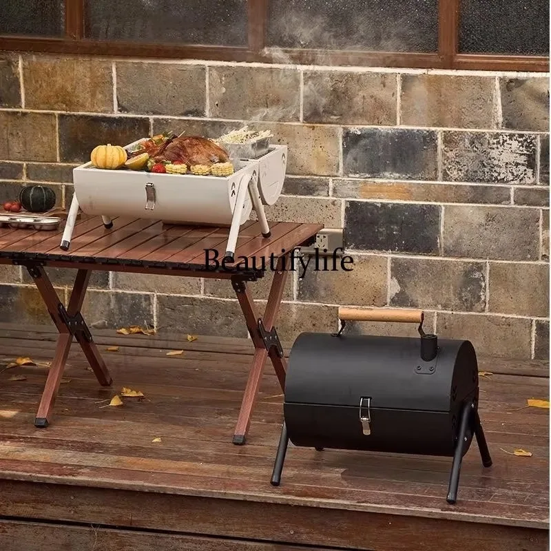 E136 Portable Grill, Camping Grill Outdoor, BBQ, Chimney, Brother Grill