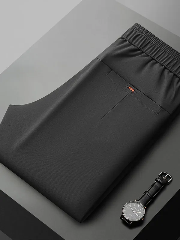 Ice Silk Sports Pants Youth Men's Outdoor Loose Straight Leg Thin Busin Casual Long Trousers Qui Dry Spring Autumn