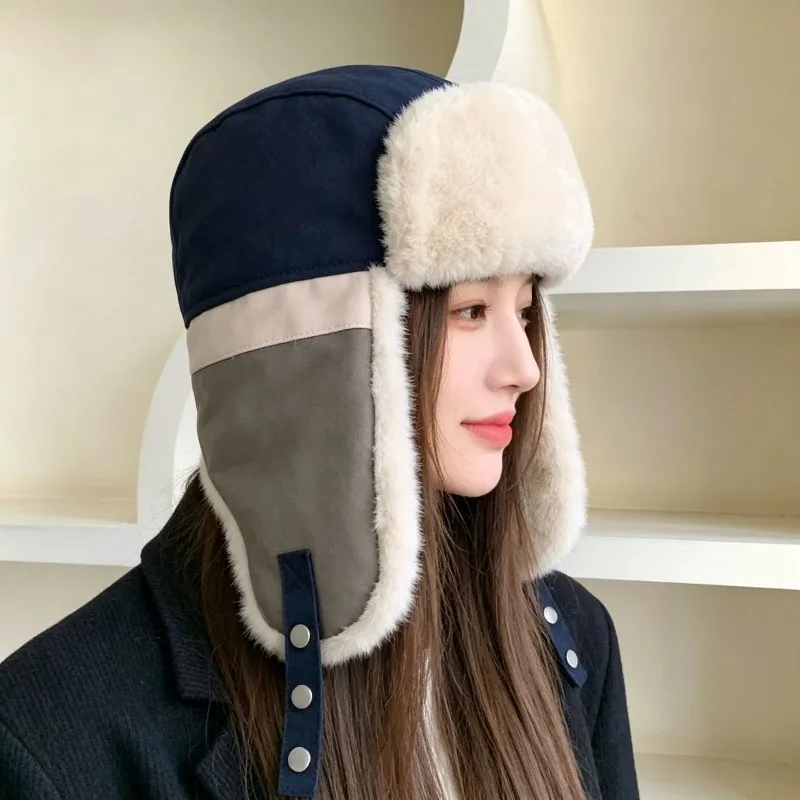 chapeu-lei-feng-feminino-de-inverno-para-atividades-ao-ar-livre-a-prova-de-vento-quente-estilo-coreano-versatil-de-pelucia