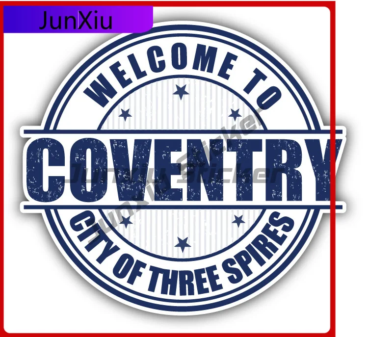

Welcome To Coventry City Sticker England Travel Stamp Car Bumper Decal Exterior Accessories Suv Window Motorcycle Bumper Truck