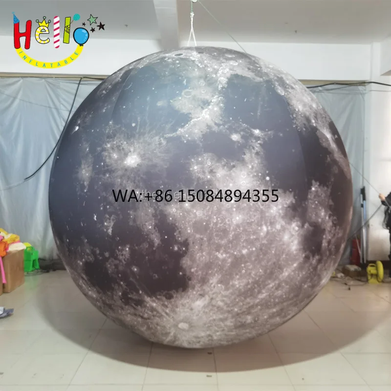 Factory Price Oem Giant Inflatable Planet Hanging Inflatable Moon Inflatable Moon Ball With Led Light