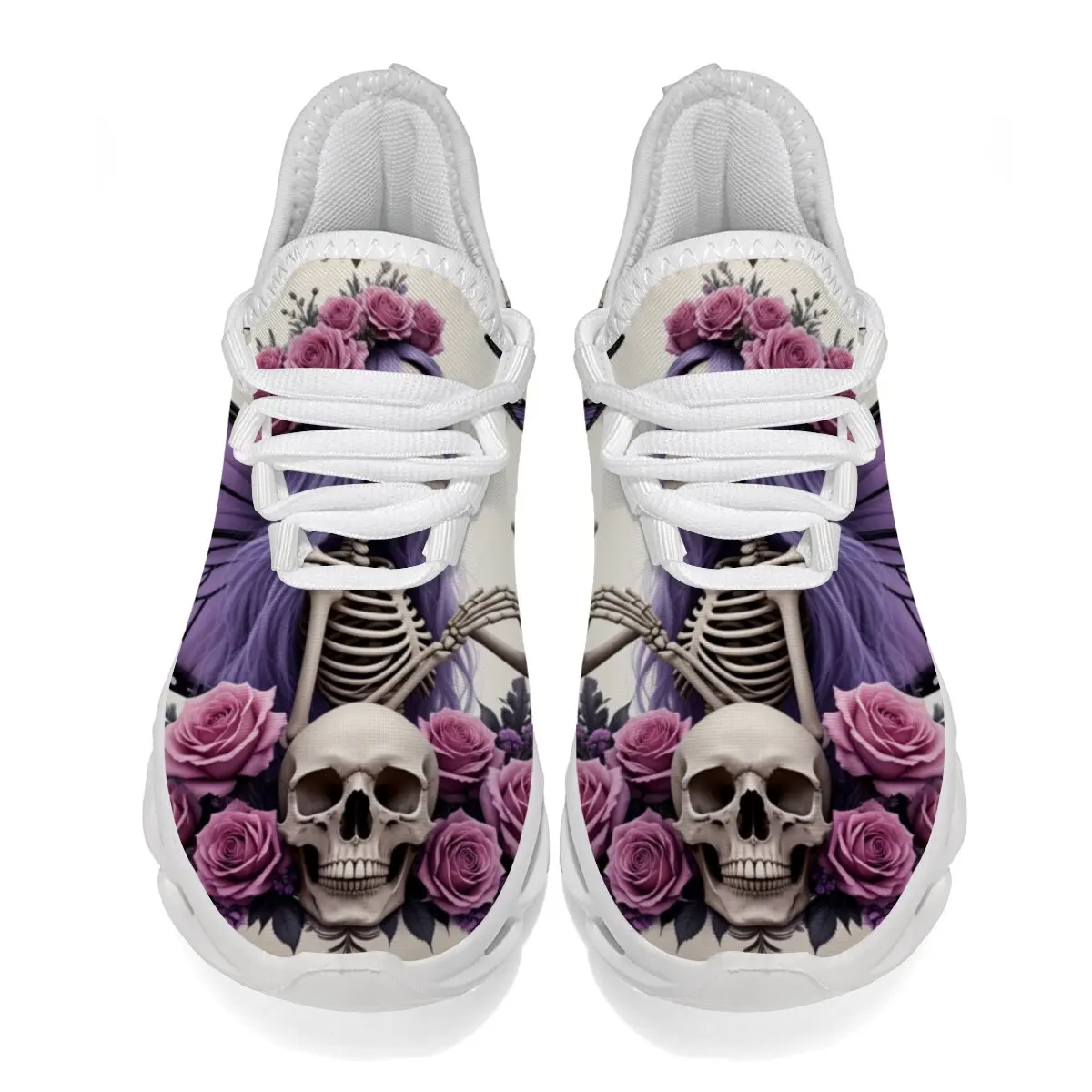 

Lightweight Sneakers with Purple Butterfly Pink Rose Skull Floral Pattern Kids Shoes for Girl Chunky Sneakers Sportschuhe Kinder