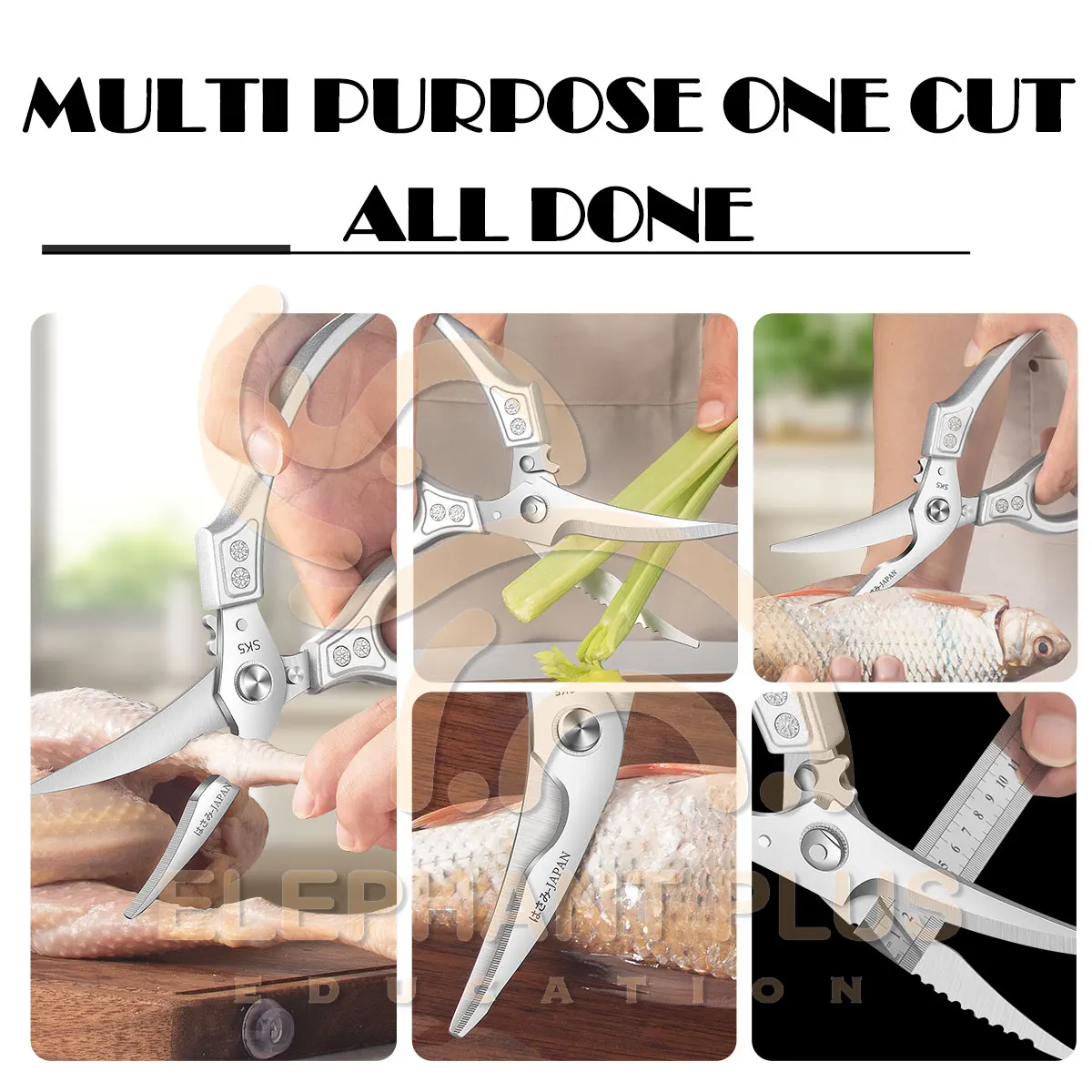 

Stainless Steel Chicken bone scissors - Bone Cutting Poultry Shears, Fish Prep, Chicken Duck Goose, Cooking Food Prep Tool