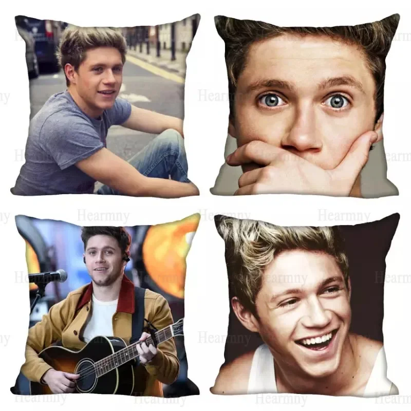 New Niall Horan Pillow Cover Bedroom Home Office Decorative Pillowcase Square Zipper Pillow Cases 45X45CM Satin Soft No Fade