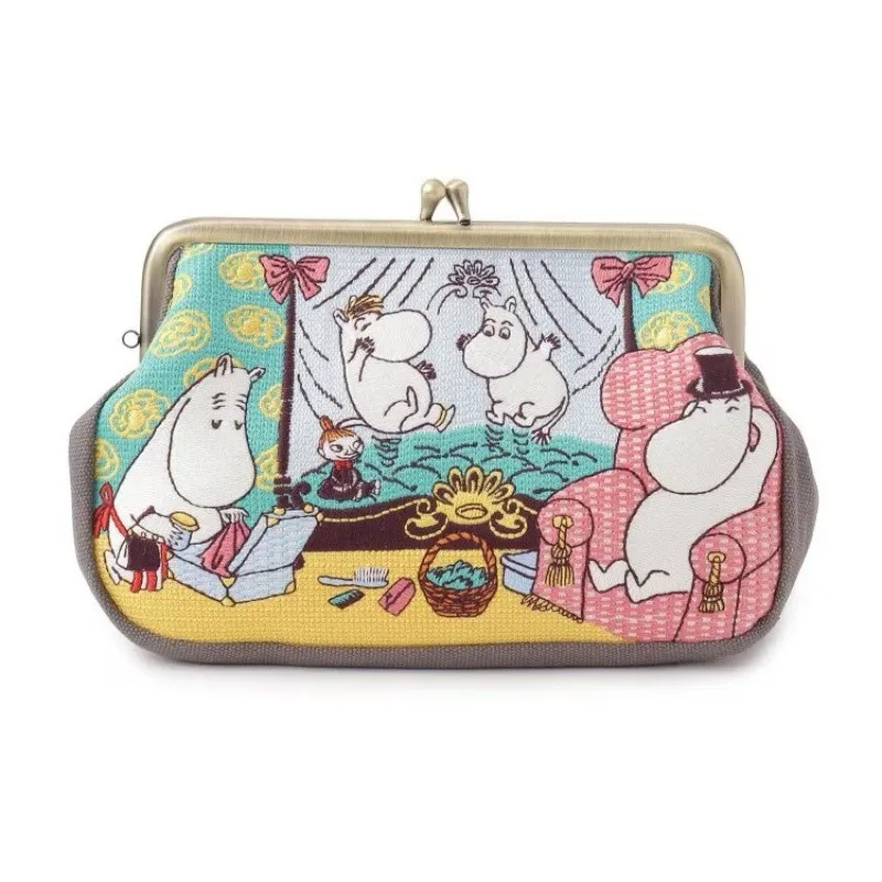 Hot Anime Moomin Kawaii Series Storage Bag Creativity Cartoon Role Little My Cute Embroidery Portable Multi-functional Wallet view 5