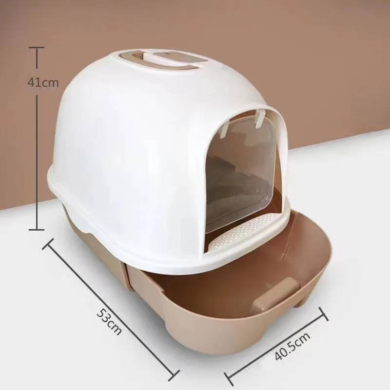 

Wholesale Pet Products Pet Cleaning Closed Cat Toilet Box Plastic Cat Litter Trays Cat Litter Box Toilet