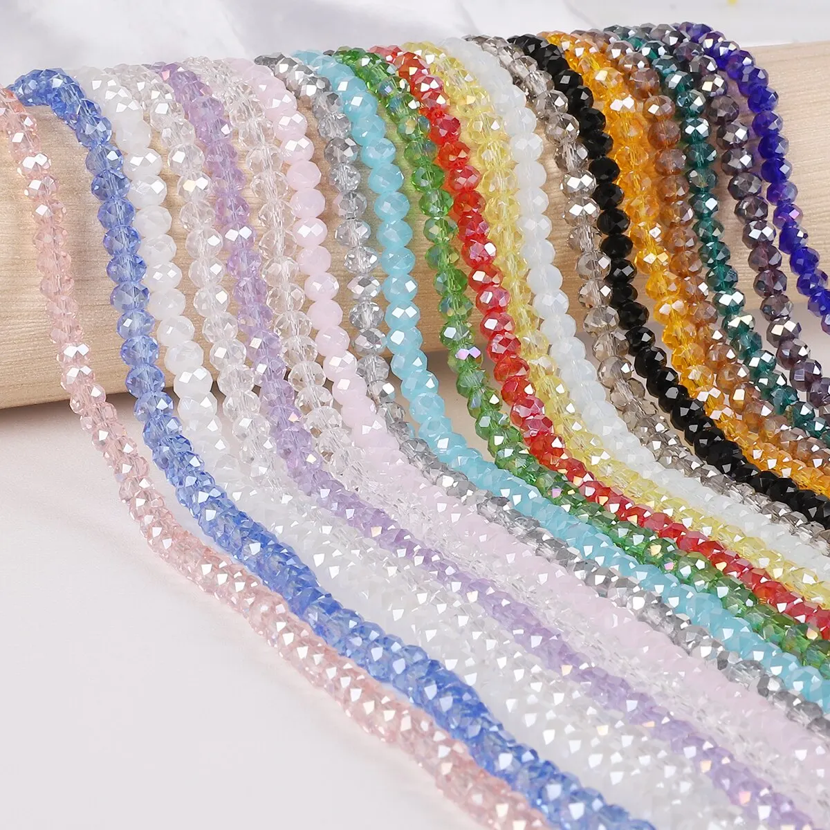 100pcsCrystal Glass Colored Cut Beads DIY Jewelry Accessories Colored Glass Cut Clothing Decorclothing, Shoesation Crystal Beads