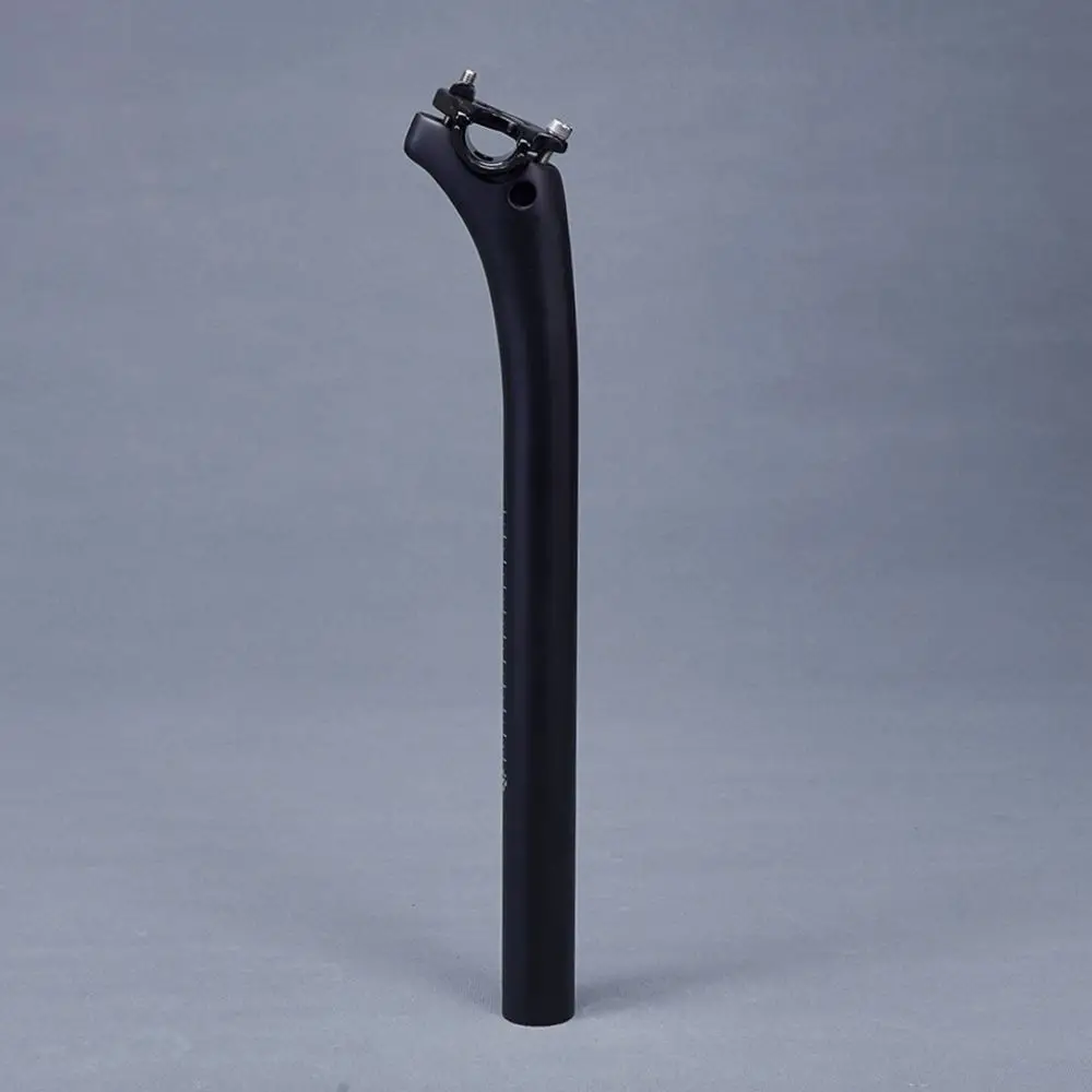 Black Matte Carbon Fibre Bicycle Seatpost Cycling MTB Seat Tube Bike Mountain Parts Offset 20mm 27.2/30.8/31.6*350mm