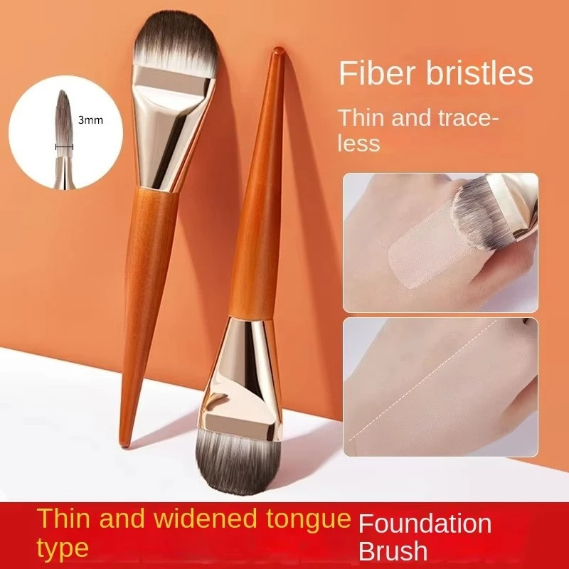 Venta al por mayor de fábrica, aplicación de máscara, corrector, patrón etiquetado, cepillo de máscara individual, herramientas de belleza, cepillo de base