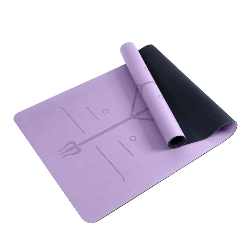 Coconut Shell Matte Yoga Mat Widened 80cm Natural Rubber Non-slip Professional Pu Household Women's Fitness Shock Absorption