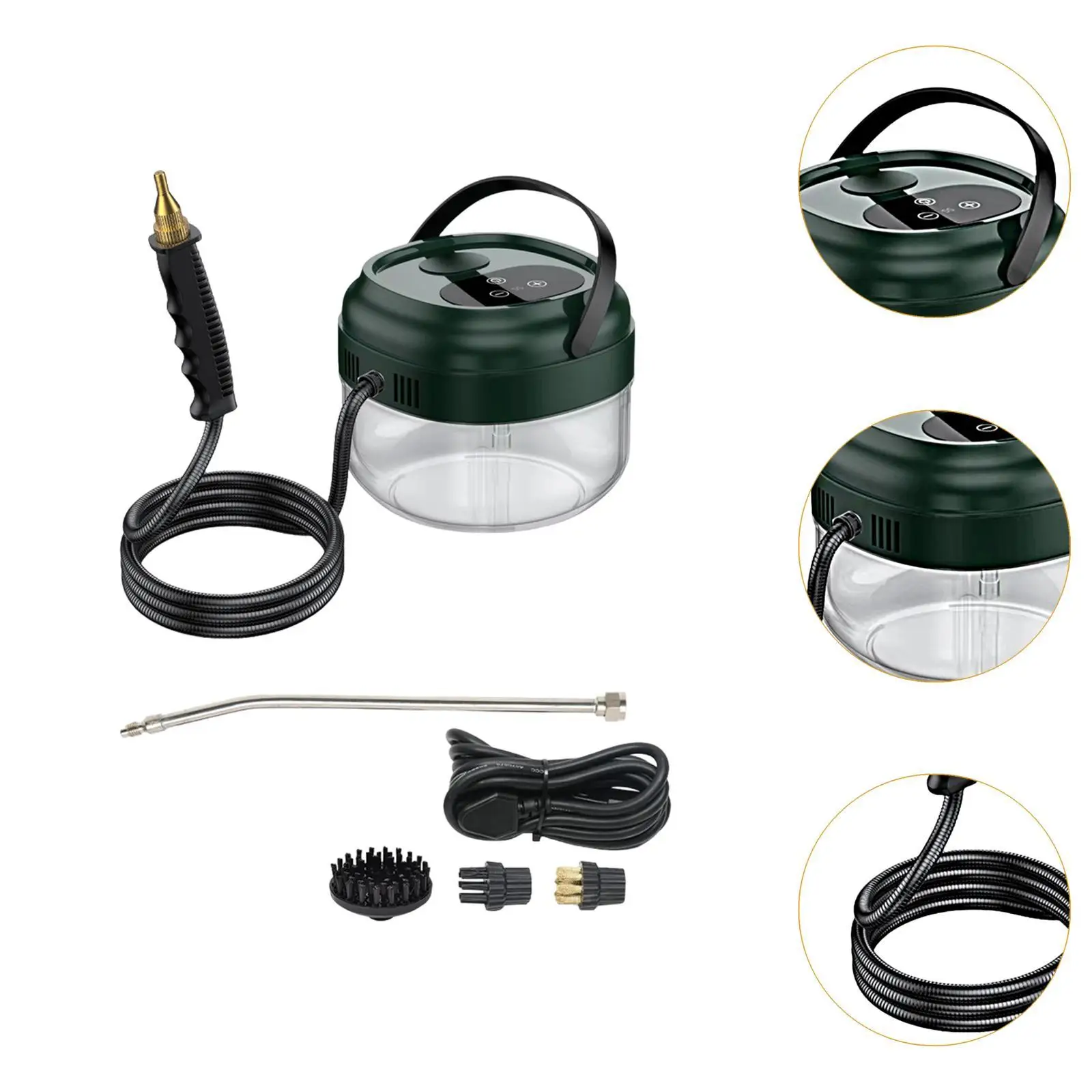 جهاز تنظيف بالبخار مدمج مع ملحقات متعددة الاستخدامات للاستخدام المنزلي والمركبات