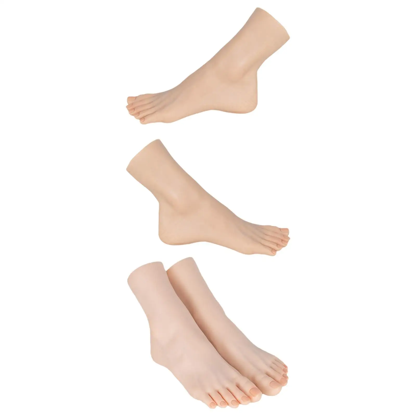 Women Mannequin Feet Display Shoes Display Props Foot Model Stand for Shoes Retail Toe Rings Short Stocking Ankle Bracelet
