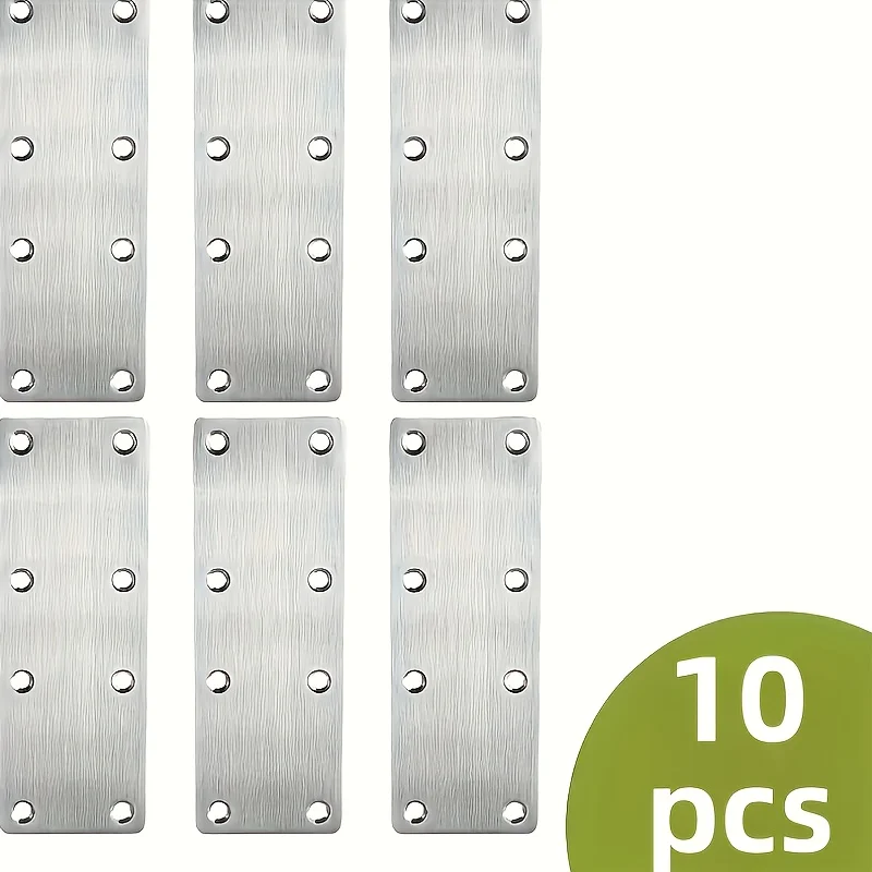 72/90pcs Heavy-duty stainless steel flat plate repair parts, flat angle bracket straight support parts Suitable for wood