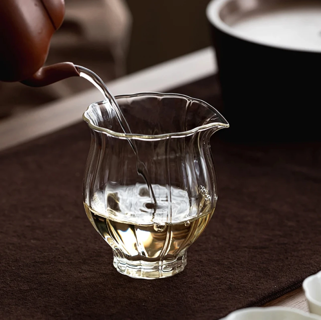 Japanese Style Transparent Thickened Borosilicate Glass Teapot Anti-Scalding Tea Set Eagle Nose Public Reasonable Cup