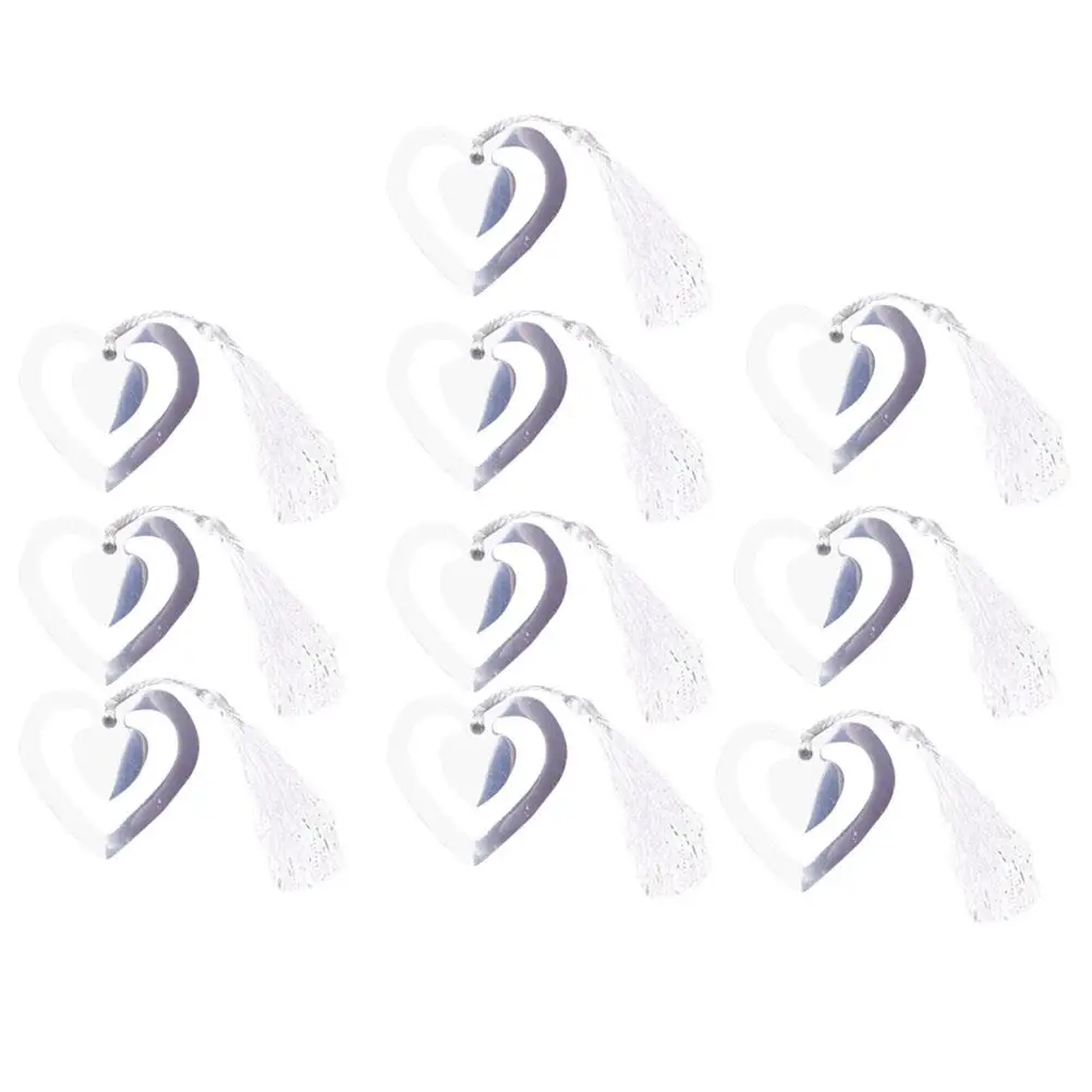 

10 Pcs Hollow Out Metal Bookmarks Creative Tassel Page Markers for Reading Gifts Students Writers Readers