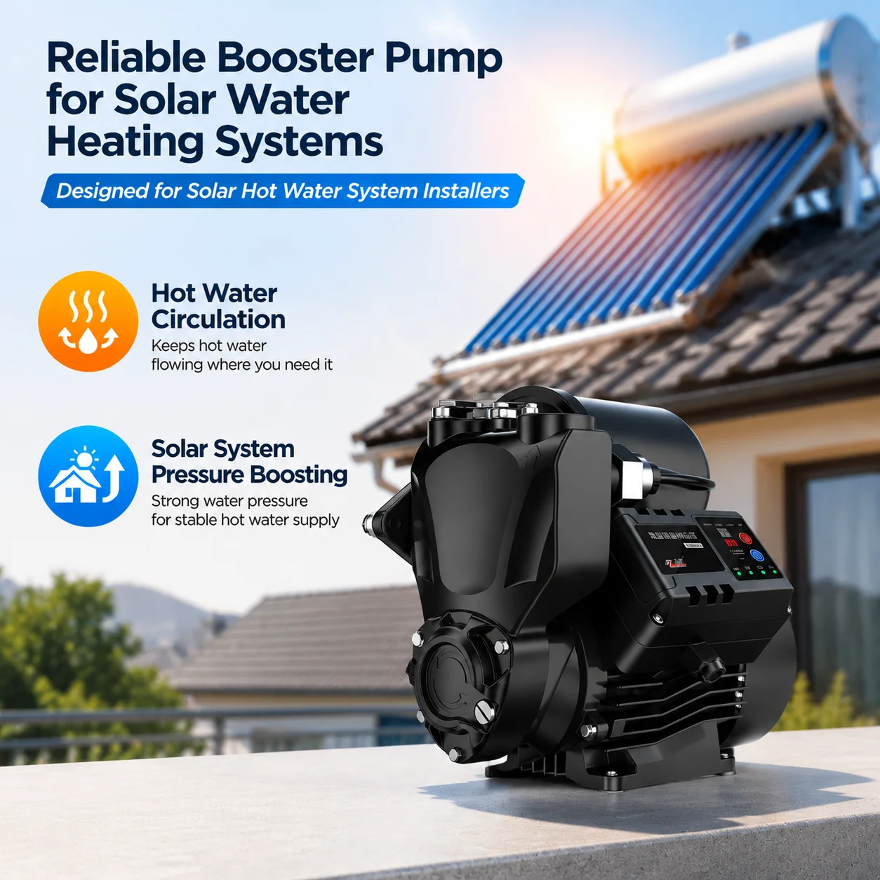 Self Priming Automatic Booster Pump for Solar Water Heater Hot Water Circulation Pressure Increasing Pump System