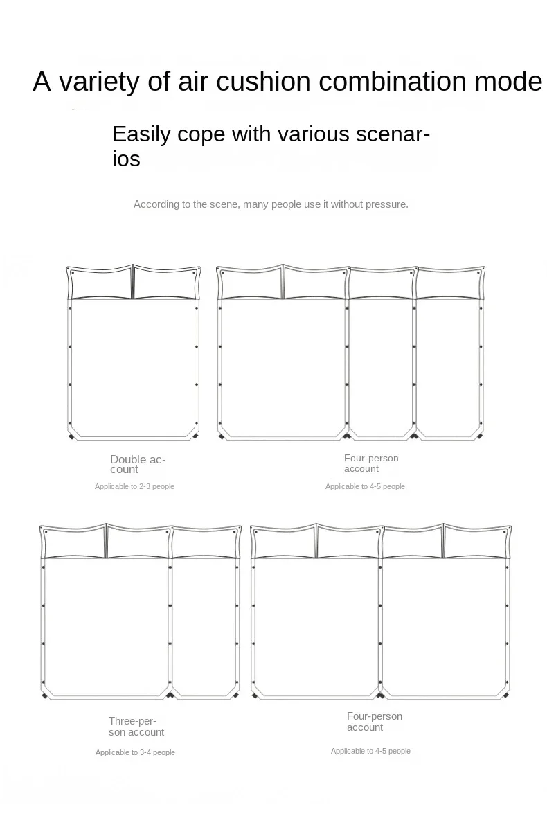 Selbstaufblasende Luftmatratze für Outdoor-Camping, Eierkarton-Schaumstoff-Schlafunterlage, feuchtigkeitsbeständige Bodenmatte für Zelttouren in der Wildnis – Detail 14