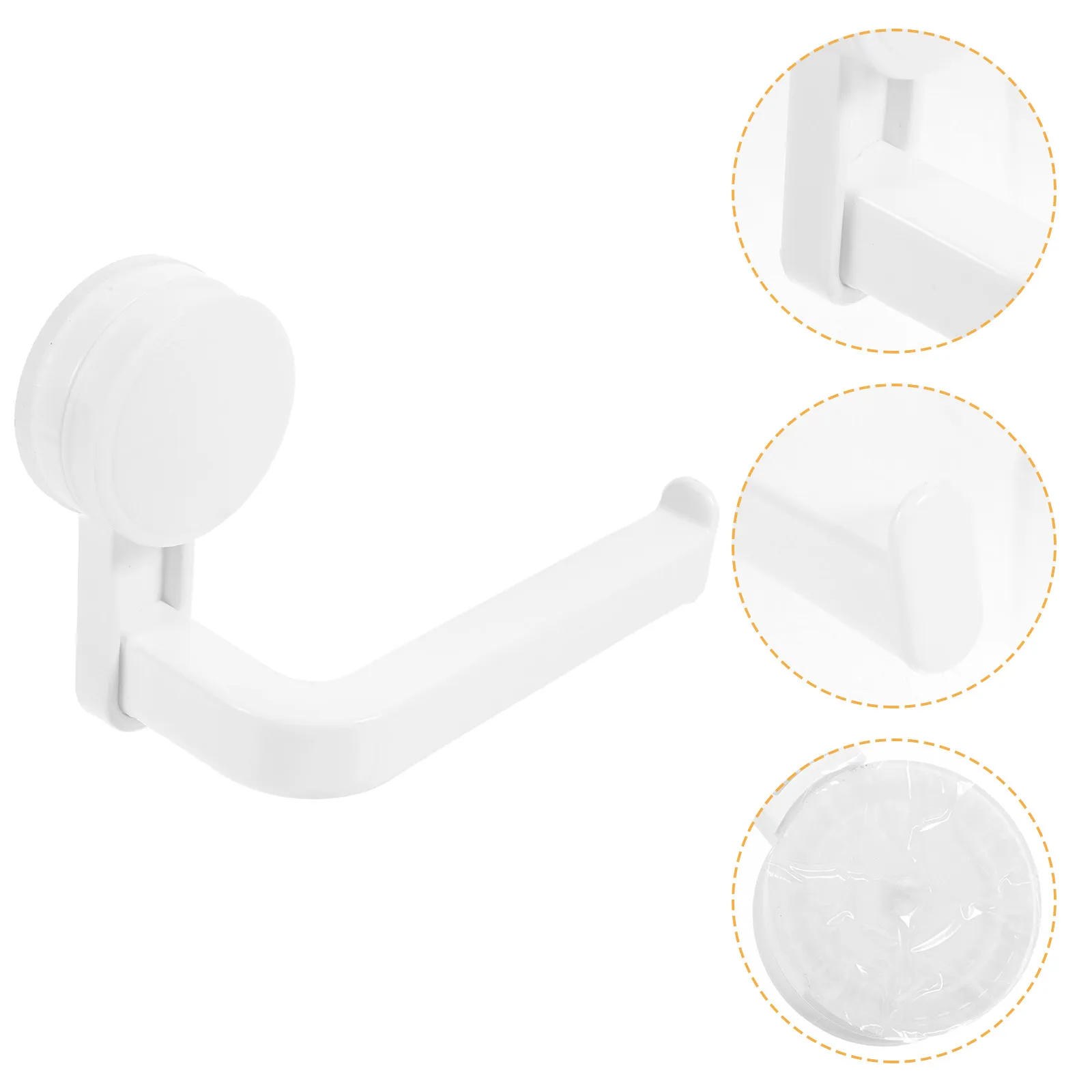 Vacuum Suction Cup Tissue Holder Easy Slide Paper Roll Removable Wall Mount Toilet Organizer Bathroom Towel Rack