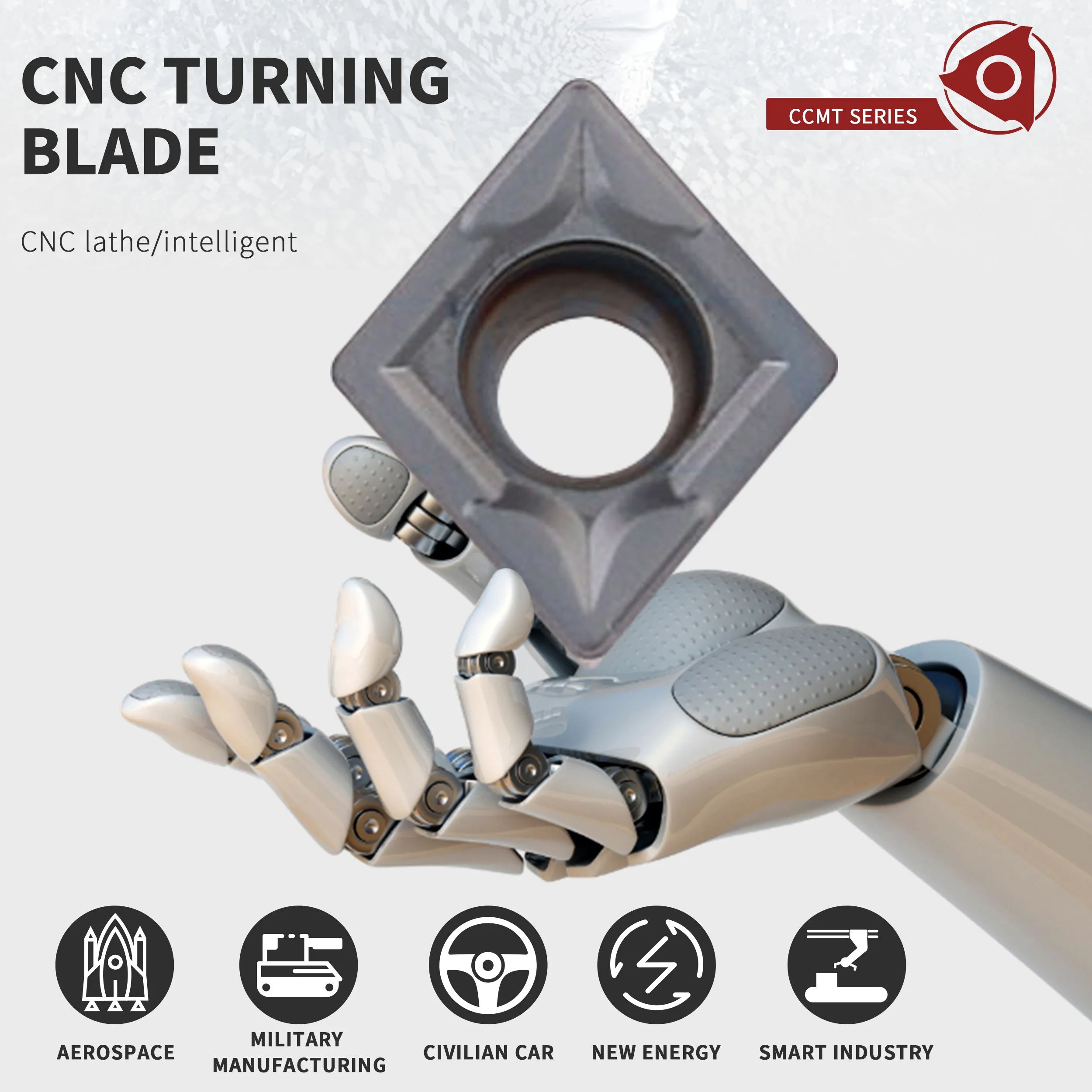 10Pcs CCMT060204 CCMT060208 CCMT09T304 CCMT09T308 CCMT120404 CCMT120408 LF6018 Mengubah Masukkan CNC Bubut Alat Paduan Karbida Blade