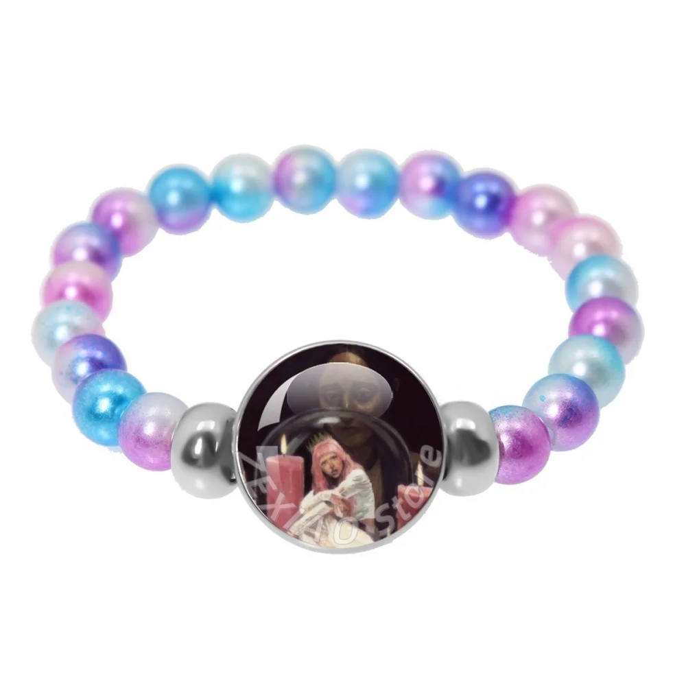 Melanie M-Martinez Bracelet HADES SACRIFICE Bracelet Glass Cabochon Pendant Colorful Bead Bracelet Charm Jewelry Creative Gifts