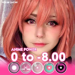 VISUASHOW-lentillas de colores para Cosplay, lentes de contacto de 2 piezas para miopía, medio año, fiesta de Halloween