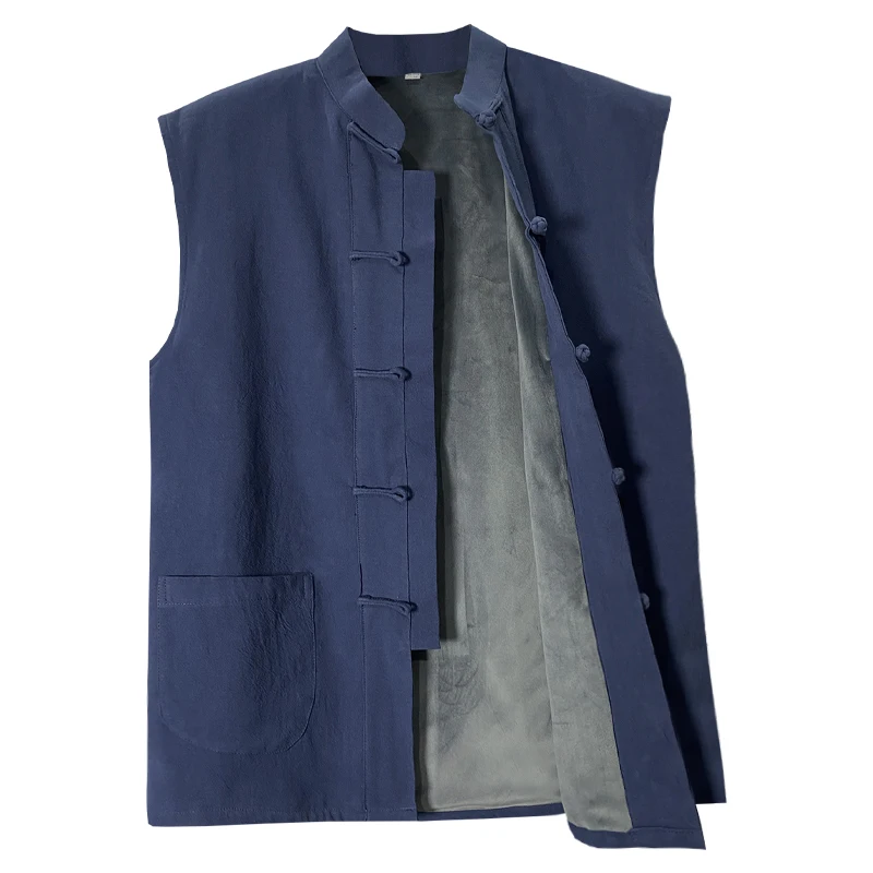 Thiened Pure Cotton Winter Jaet for ly Men Traditional Chinese Sle Button Design Warm Cozy ex Oversized Sewing