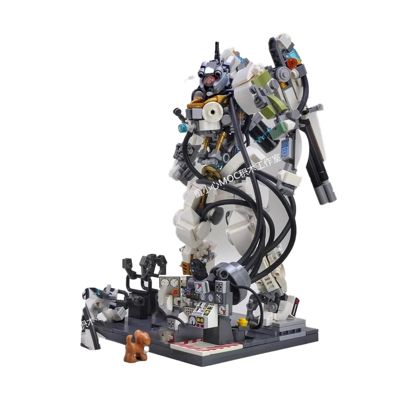 MOC Mecha Series White Building Block Robot modello fai da te collezione di Puzzle esperti giocattoli in mattoni educazione per bambini regali di compleanno