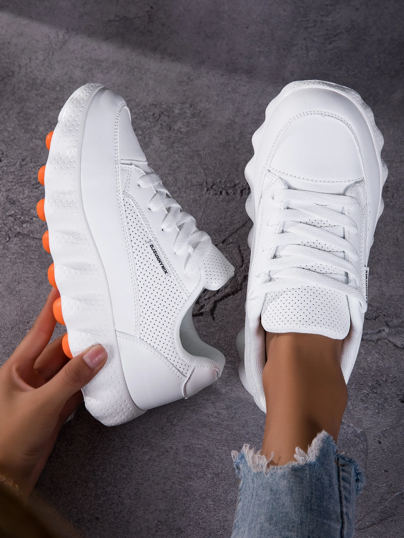 DJSUNNYMIX Damen-Laufschuhe, neue atmungsaktive Sport-Sneaker, Wanderschuhe, lässige und vielseitige Damenschuhe – Detail 1