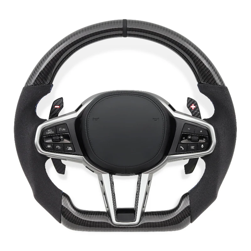 Carbon Fiber Leather Steering Wheel for BMW F10 F20 F30 F32 F80 G20 G30 G05 X1 X3 X5 M3 M4 M5 Red M1 M2 Buttons Custom Replace